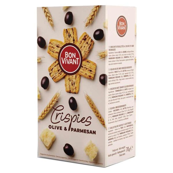 Bon Vivant Crispies Olive & Parmesan 70 gr